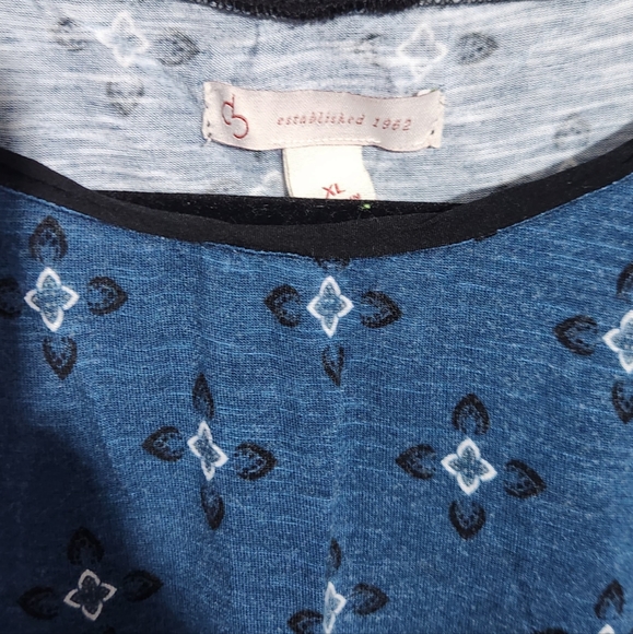 Women's cb 3/4 Length Sleeve Top, sz XL - Picture 3 of 4